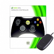 Геймпад Microsoft Xbox 360 Wireless Controller PC (Black)